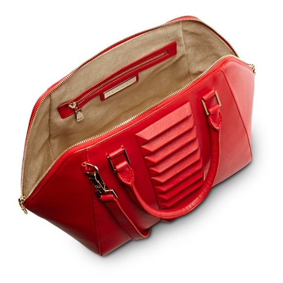 Kristina George red leather top handle handbag - Picture 4 of 8